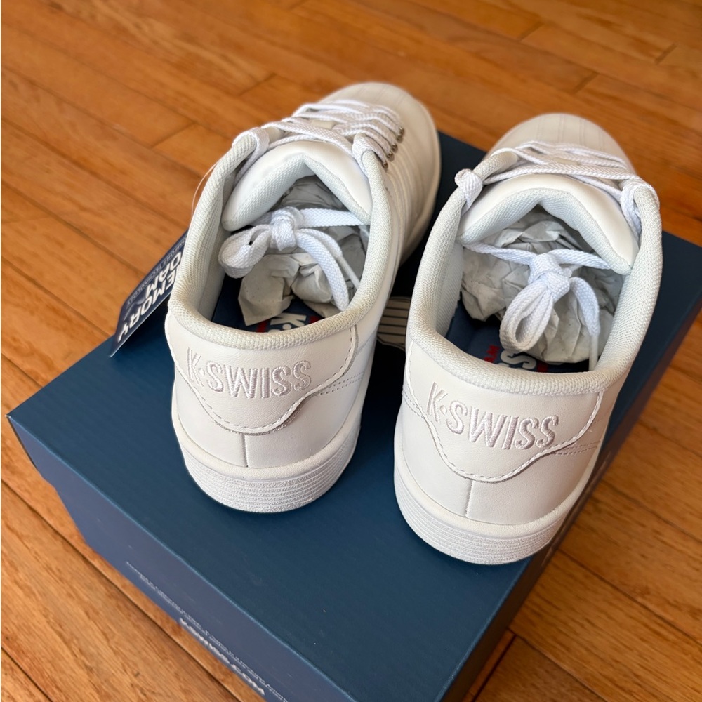 Men’s size 7.5 K-Swiss court pro II in white/silver - Picture 5 of 5
